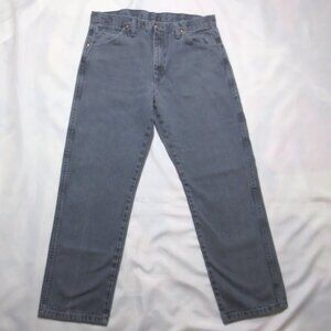 WRANGLER mens JEANS denim LIGHT GRAY pants WESTERN cowboy SIZE 33X29